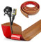 2M x 5cm Cache Cable Sol, Goulotte Passe Cable, Goulotte Passe Cable Sol Silicone, Cache Fil Électrique Sol Auto-Adhésif Facile à Couper Montage pour Tous Les Câbles
