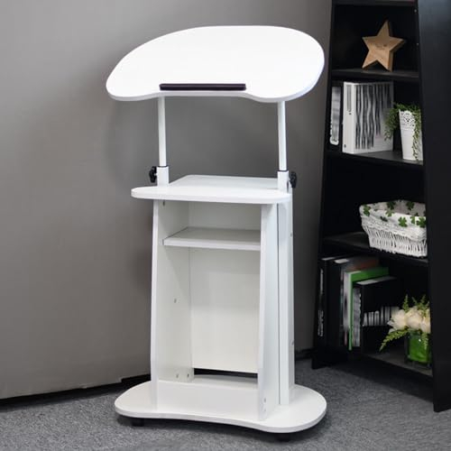 Empfangstresen - Rednerpult, Rezeption, Moderner Empfangstresen, Zeremonielles Rednerpult Für Gastgeber Kleiner Empfangstresen Für Kleine Räume, Für Unternehmenscampus, Salon-Spas Und Lobby(Color:Whit