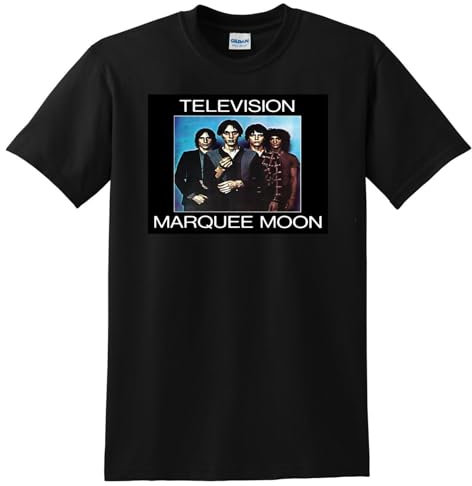 YUXUuruRTE Television T Shirt Marquee Moon Vinyl cd Cover Small Medium Large XL Black