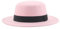 FULUJIDI Fedora Trilby Filzhut Hut Hüte Für Frauen Band Band Gürtel Formal Damen Hüte Street Dancer Pork Top Dome Fedora Hüte 56-58Cm (Erwachsene) Flach-Rosa