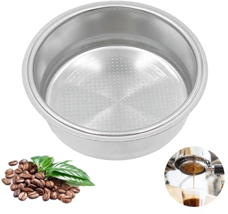51mm Kaffeesieb Filterkorb Espresso Sieb - Siebträger Zubehör Edelstahl Kaffeefilter kompatibel mit Delonghi Espressomaschine Rückspülfilter Kaffeesieb, Kaffeefilter Camping (1 Tassen)
