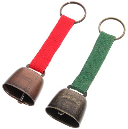 HONMEET 2St Bärenglocken zum Wandern Anti-verlorene Glocke Glocken für Rinder Wanderglocke Ornamente Cattle Bell cattlebell Klingeln Bärenglocken aus Metall Camping-Glocke aus Metall Eisen