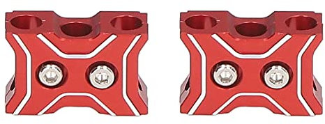 Tbest RC Wire Clamp Buckle, 2Pcs Cable Manager Exquisite Light Weight Clip for Motor Battery Control, Look Cooler and More Stable for RC Car, Plane, Boat Model (Red)