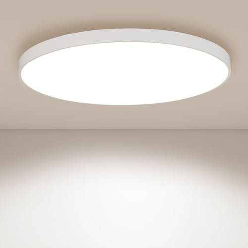 JDONG LED Deckenleuchte Rund 54W Deckenlampe 3000K Warmweiß Küchenlampe für Wohnzimmer Schlafzimmer Flur Keller Bad Durchmesser 45CM