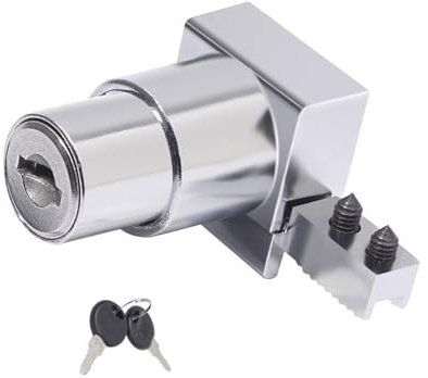 PLCPDM Serrure À avec Clé pour Coulissante en Verre Vitrine Serrure D'armoire en Verre À Charnière pour 5mm À 8mm 4 Pièces