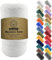 3mm x 200m Macrame Cord Cotton Cord - 4 Strand Twisted Natural Cord for Wall Hanging, Plant Hangers, Crafts, Knitting(White)