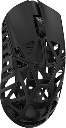 WLMOUSE Beast X Pro Souris de jeu ultra légère en magnésium 39 g avec polling 8K, capteur PAW3950 HS, 750 IPS, côté ventilé et côté fermé, commutateur OM et TTC (noir (TTC côté ventilé)