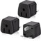 Plug Adapter 3 Pack, US to UK Travel Plug Adapter, HITRENDS Plug Adapter 3 Pin to 3 Pin UK plug Type G US to UK, Black