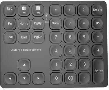 Disot - Teclado digital inalámbrico con teclado digital de 36 teclas, teclado digital portátil para ordenador de escritorio, ordenador portátil y tableta, fácil de usar
