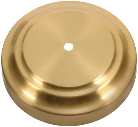 NUOBESTY Runder Tischlampenfuß aus Kupfer mit Seitlicher Öffnung | Ersatzteil mit Bodenloch 10mm und Seitenloch 8mm, Stabile Aufstellung, für Büro und Schlafzimmer