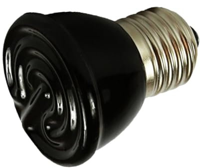 Spacnana Keramik 100W Nicht Leuchtende Haustierheizlampe Infrarot für Reptilienhaus 220 V Schwarz