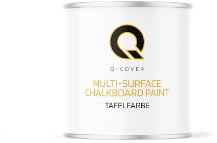 Q-COVER Vernice lavagna 2,5 L Opaca - Verde foglia RAL 6002 - Pittura per lavagna a base d'acqua per mobili, legno, pareti, metallo