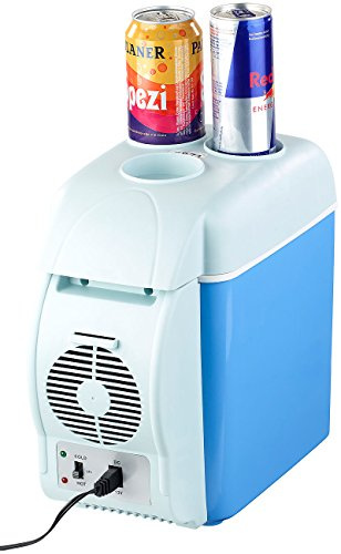 Lescars Kühlbox Auto: Thermoelektrische Kfz-Wärme- & Kühl-Box, Getränkehalter, 7,5 l, 12 V (Kühlbox mit Getränkehalter, Mini Kühlschrank, Elektrische Kühltasche)