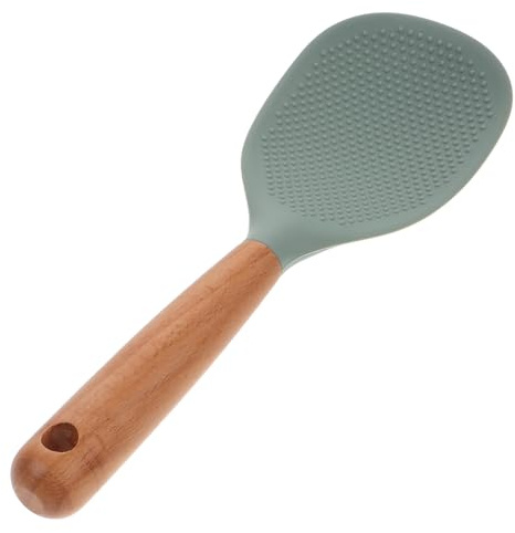 FIXOSHEE Silicone Rice Spoon Rice Scooper Non-Stick Kitchen Cooking Utensil Serving