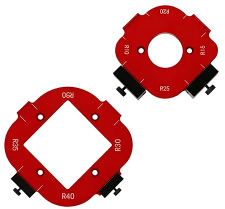 Kuiose 2 Stück Oberfräse Schablonen für Radien R10-R25+R30-R50 | Präzise Frässchablonen & Holzbearbeitungs-Vorlagen | Profi-Schablonenset für Oberfräsen-Zubehör