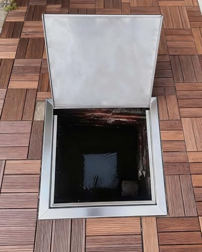 Blazea Revisionsklappe Revisionsklappe aus Edelstahl 304, Bodenluke, Drucköffnungstür für Sanitärinstallationen, Inspektionstür für Wasserventile in Trockenbauwänden(40x50cm)