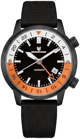 Minskolei Shield GMT GMT Montre automatique pour homme Double fuseau horaire 42 mm Acier inoxydable Étanche 100 m