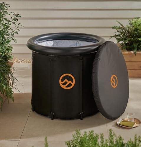 Outdoor Adventure Ice Bath Plunge Pool with Inflatable Lid and Cover, Portable, Insulated, 80x75cm