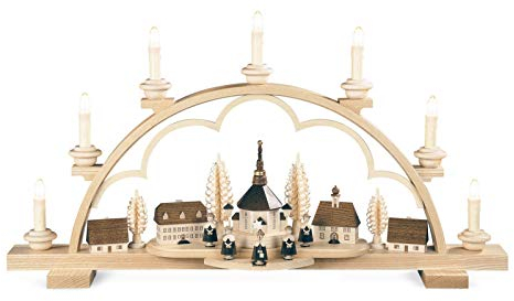 Müller Schwibbogen Seiffener Dorf 65cm Erzgebirge