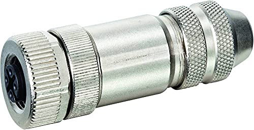 M12 socket with B-cod. shielded self-plug screw terminal.