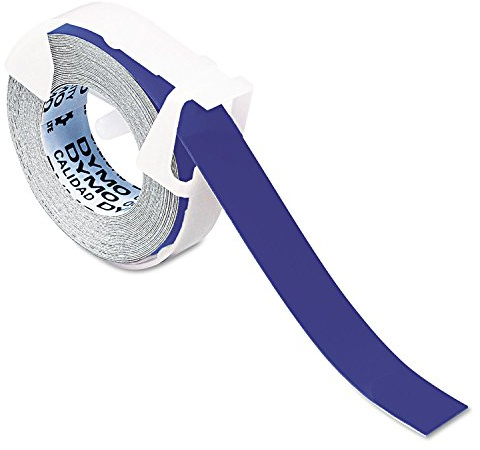 DYMO Self-Adhesive Glossy Labeling Tape for Embossers, 0.37 X 12 Ft Roll, Blue