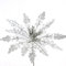 DecoKing Weihnachtskunstblume 25x35 cm Silber Weihnachtsstern Stern Sternchen Weihnachten Deko Weihnachtsdeko