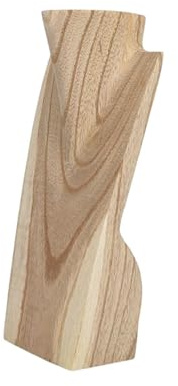 Busto expositor de collares de madera en bruto, 25 cm de altura
