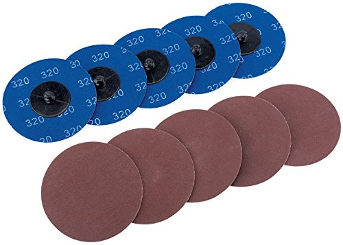 Draper SD3AB 320 Grit Aluminium Oxide Sanding Discs, Blue, 75 mm, Set of 10 Piece