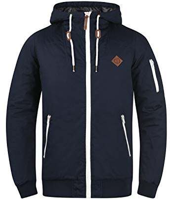 !Solid SDTilly Herren Übergangsjacke Herrenjacke Jacke mit Kapuze Reißverschlusstaschen Regular fit, Größe:2XL, Farbe:Insignia Blue (1991)