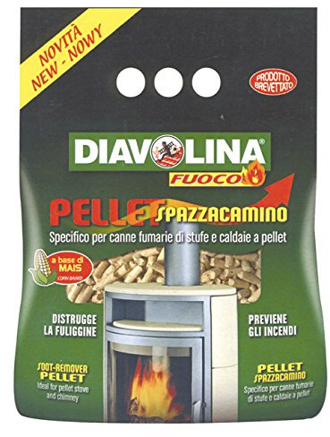 Diavolina Spazzacamino per Stufe a Pellet, Cilindrico, 1,5 kg