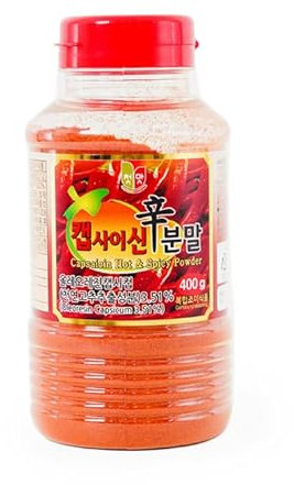 Chungwoo Coreano Food_Chungwoo_Capsaicin ají Powder_14.1oz (400g) _Hot picante aderezo de salsa coreana