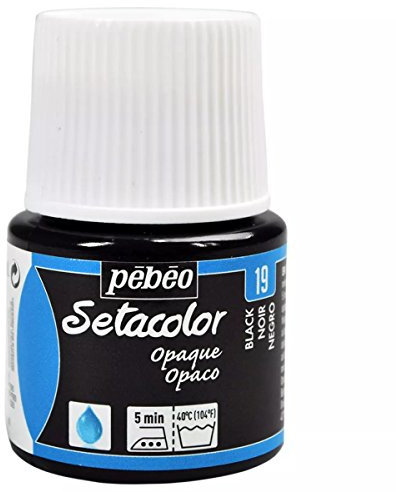 Pot de 'Pébéo – Setacolor pintura textil' negro 45 ml