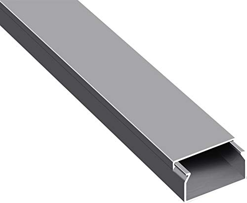 20m Kabelkanal Selbstklebend (40x16mm BxH, Grau)