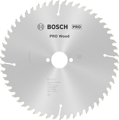 Bosch 1x PRO Wood Kreissägeblatt für Tischkreissägen mit Dehnungsschlitzen (für Weichholz, Hartholz, Ø mm, Professional Zubehör Tischkreissäge)