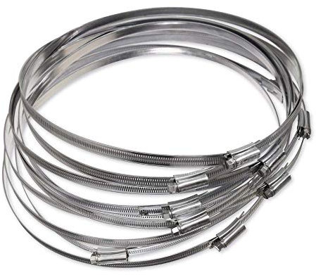 Eclipse Professional Tools ECW1-13 W1 Lot de 10 colliers de serrage à vis sans fin en acier doux 270-300 mm