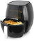 Emerio Heißluftfritteuse, Air Fryer, Smart Fryer, Frittieren ohne Öl, leicht zu reinigen, 6.0L Volumen, erstmalig mit Sichtfenster, 1800 Watt, BPA frei, Digital, 7 Automatik Programme, Schwarz
