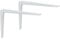 Regalträger Regalhalter Regalwinkel 200mm x 250mm Winkelträger - Regalkonsole zur Wandmontage 2 Stück Regalhalterung Wandregal Aluwinkel Weiß Winkelkonsole für Mikrowellen Schwerlastwinkel
