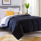 Linenspa 4 Jahreszeiten Bettdecke aus Microfaser – Ganzjahresdecke – Ultraweich – Steppdecke 155x220 cm, Schwarz / Dunkelgrau