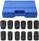 Schlagschrauber Nüsse 1 zoll Set 12-tlg Kraft-Steckschlüssel-Einsatz-Satz Impact Socket Set 25,4 mm (1) Kraftsteckschlüssel-Set 24-41 mm Schlagnuss-Satz zum Lösen/Entfernen von Schrauben