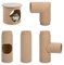 Niteangel Kreativer & Composable Hamstertunnel – DIY & Build Unique Tube Burrow als Versteck für kleine Tiere wie Hamster, Maus, Rennmäuse, Mäuse (ganzes Tunnel-Set, roh)