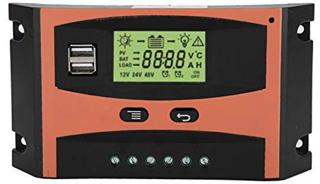 Régulateur de Panneau Solaire, Contrôleur de Batterie Automatique D'écran LCD de Régulateur de Panneau Solaire MPPT 12V / 24V(30A)