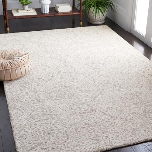 SAFAVIEH Area Rug 4x6 - Metro Collection - Natural & Ivory, Handmade Wool, Ideal for Living Room, Bedroom, Dining Space (MET998A)