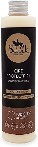 Sofolk - Cire Protectrice Cuir - Incolore - Imperméabilisation du Cuir - Protège et Entretient la Couleur et la Fleur du Cuir des Frottements - 500ml