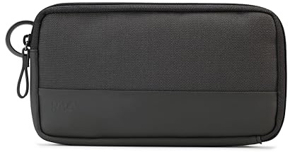 NAVA Twin Colors Trasportare Tutti 12 Slot Carte di Credito Custodia con Chiusura a Cerniera, Nero/Blu Royal