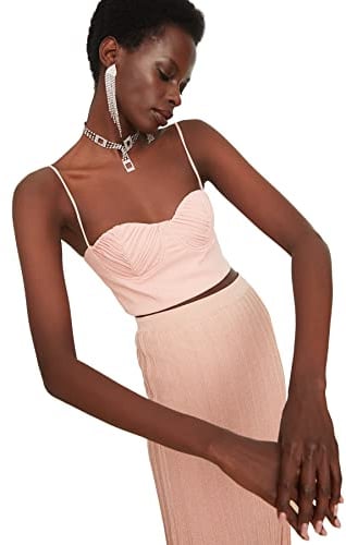 Trendyol Salmon Strapless Bustier Bustino Donna