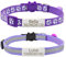 Senristar Personalisierte 2 Pack Reflektierende Katze Halsband, Benutzerdefinierte Breakaway Halsbänder mit Namensschild und Glocke, Anti-Verlust für Mädchen & Jungen, Nacken: 20-28 cm