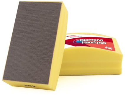 HOMESOM Diamant Hand Polierpads für Granit Stein Beton Marmor Schaum zurück Arc Design Galvanik Schleifpads 400 Grit