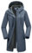 33.000ft Veste softshell légère avec capuche imperméable pour femme,Veste fonctionnelle doublée polaire coupe-vent respirante, Bleu grisâtre., XS
