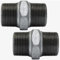 AERZETIX - C65022-2er-Set Nippel gleicher 1/2x1/2'' verzinkt - männlich/männlich - aus gusseisen - rohrverschraubung mit doppelgewinde - sanitär-heizung arbeiten wasserversorgung installation