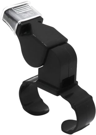 Anicy Schiedsrichterpfeife - Schwarz Kunststoff Finger Grip Sport Fußball Schiedsrichter Mund Pfeife Fitness Classic Official Schiedsrichter Pfeife Mit Fingergriff